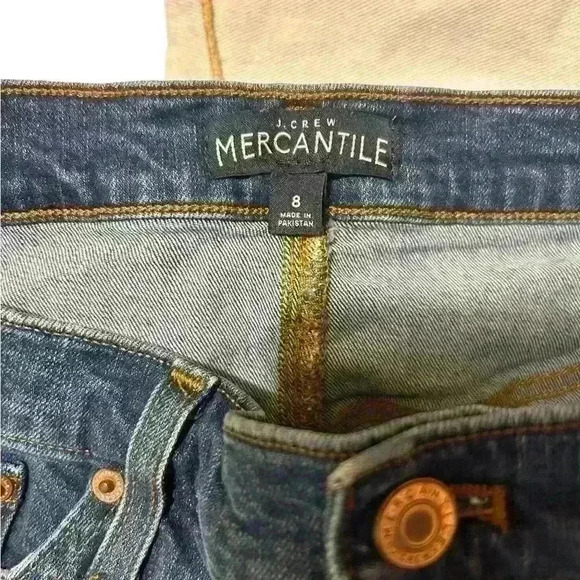 J. Crew Mercantile Raw Edge Hem Denim Mini Skirt Cutoff Frayed  Women's Size 8 - Picture 5 of 7